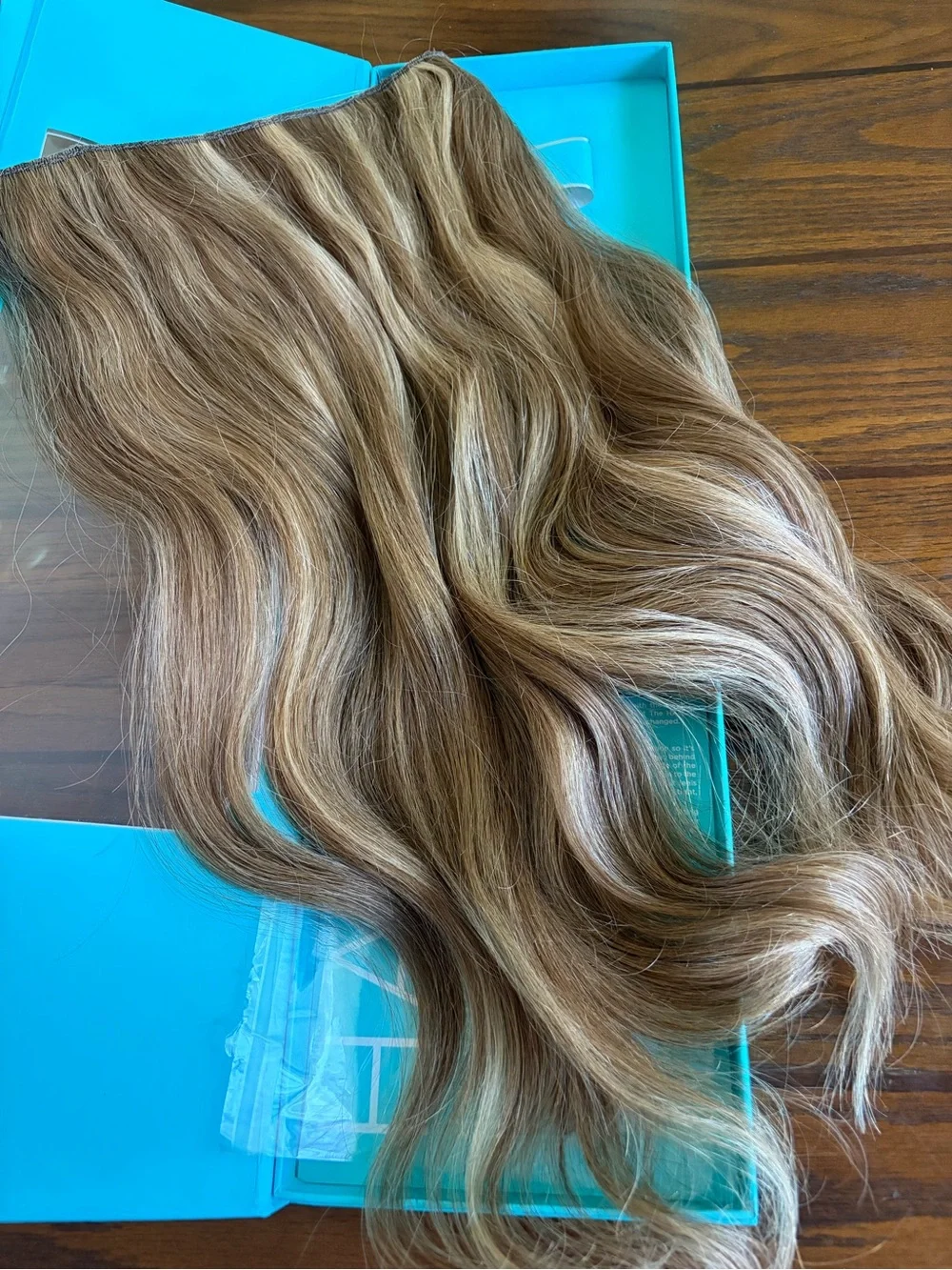 Halocouture Halo Hair Extensions 20 in 4-27 Medium Brown Highlights